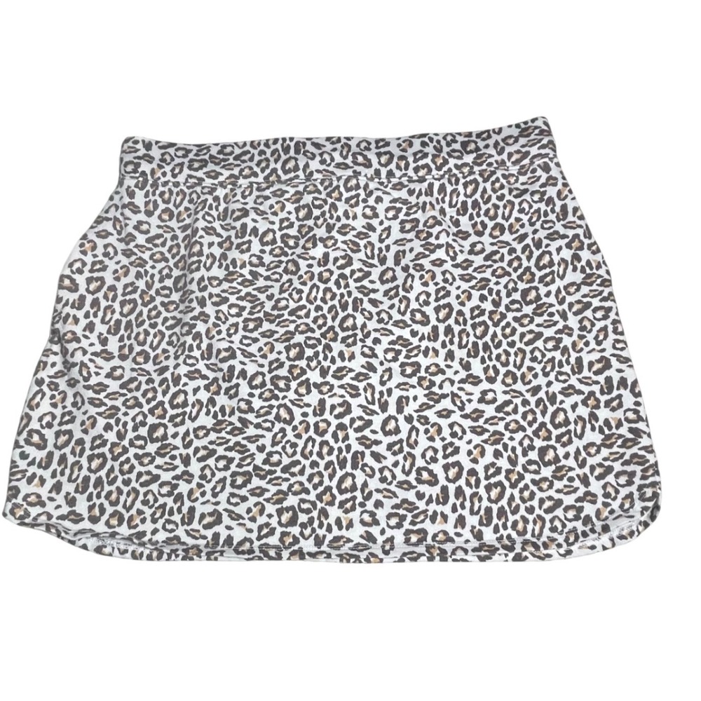 Nine‎ West Womens Leopard Print Skirt XL Drawstring Waist Casual Mini Skirt - Picture 2 of 4